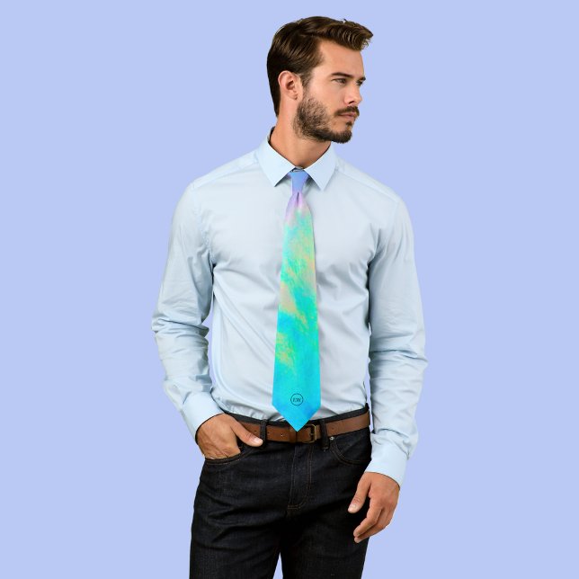Abstrakt Pastel | Monogram Manar Neck Tie Slips (Skapare uppladdad)