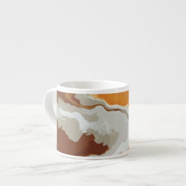 Abstrakt Pastel Paint Fox Svan Edition Coffee Mugg Espressomugg