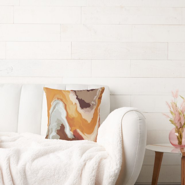 Abstrakt Pastel Paint Fox Svan Edition Kudde (Soffa)