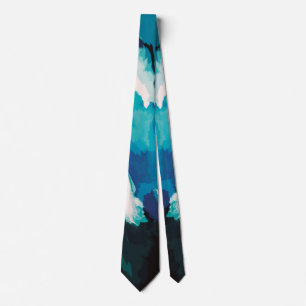 Abstrakt Pastel Paint Lagoon Edition Neck Tie Slips