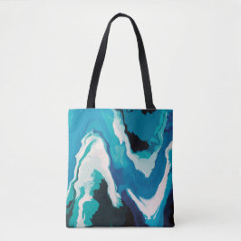 Abstrakt Pastel Paint Lagoon Edition Tygkasse