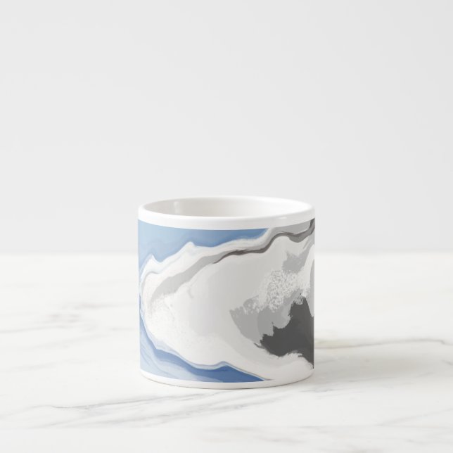 Abstrakt Pastel Paint Mountain Edition Kaffe Mugg Espressomugg (Framsidan)