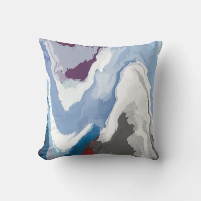 Abstrakt Pastel Paint Mountain Edition Kudde (Framsida)