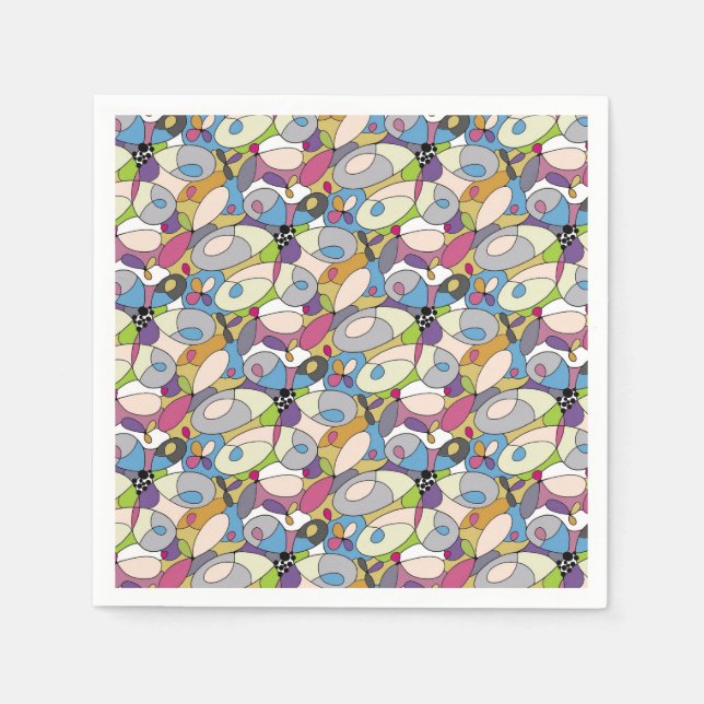 Abstrakt Pastel-Pappersservett Pappersservett (Framsidan)