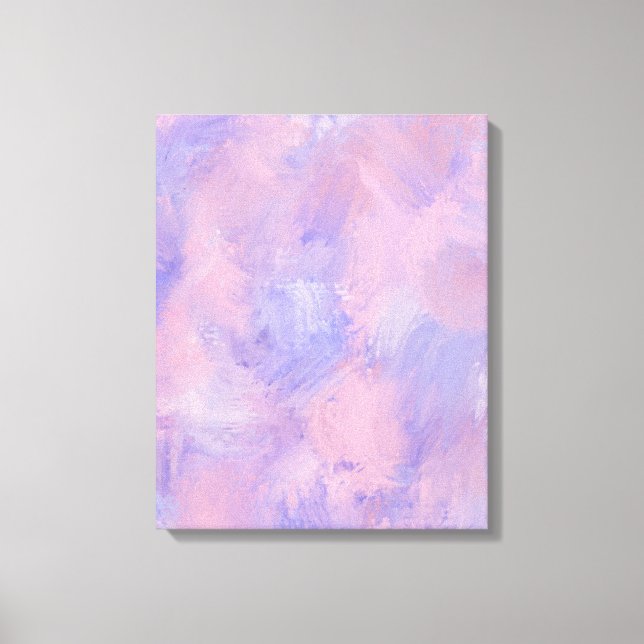 Abstrakt Pastel  Rosa och Blue Canvastryck (Framsida)