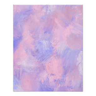 Abstrakt Pastel Rosa och Blue Fototryck