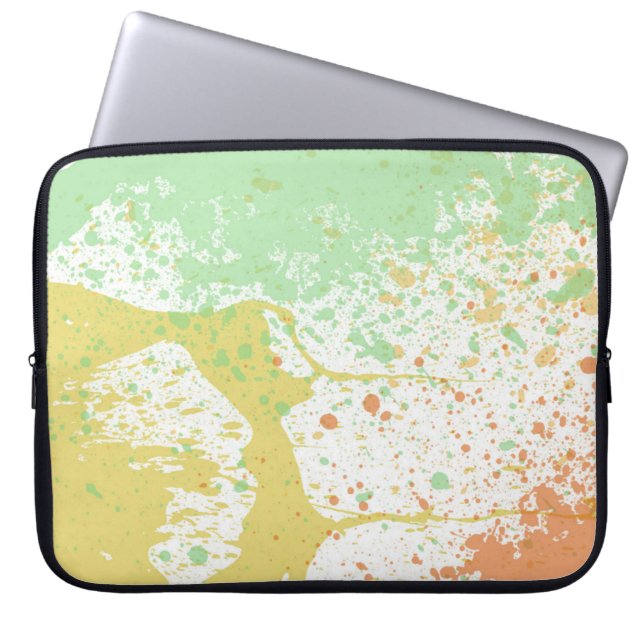 Abstrakt Pastel Splattered Laptop Computer Sleeve (Framsidan)