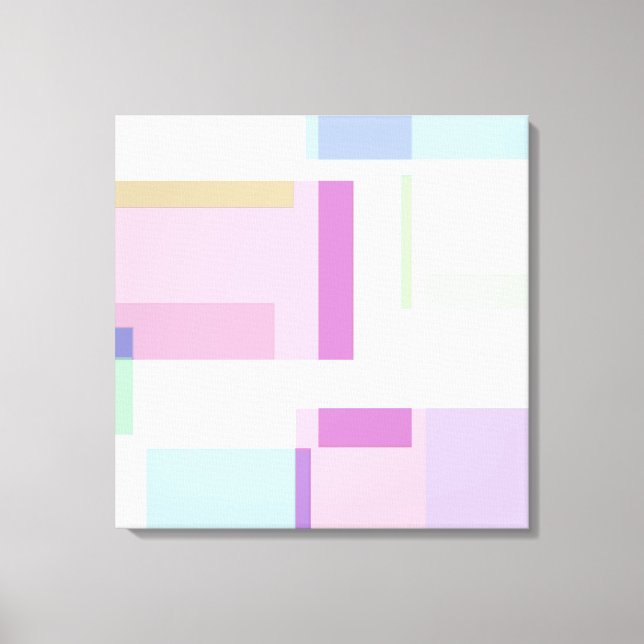 Abstrakt Pastel Squares Ro Canvastryck (Framsida)
