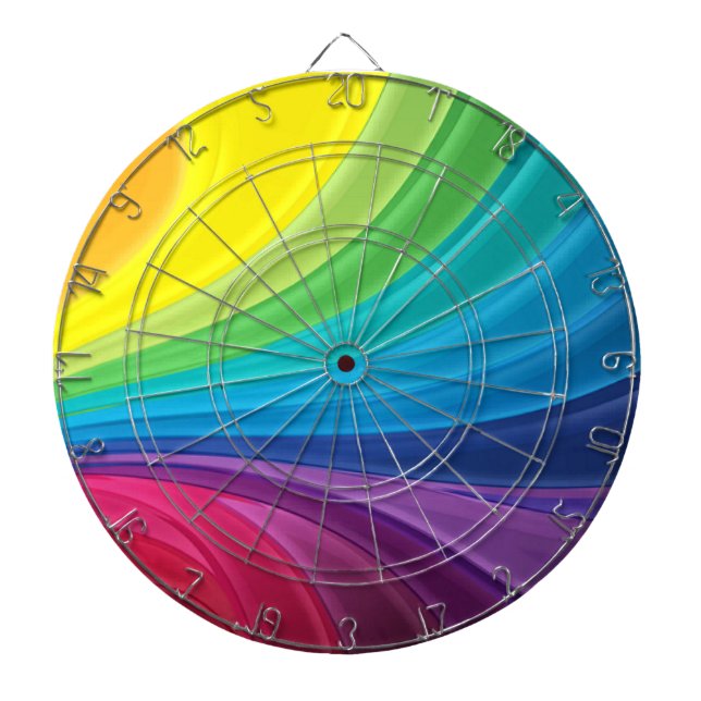 Abstrakt Pastel Swirl Dart Board Darttavla (Framsidan)