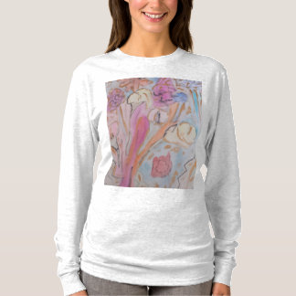 Abstrakt Pastell Blommig T Shirt