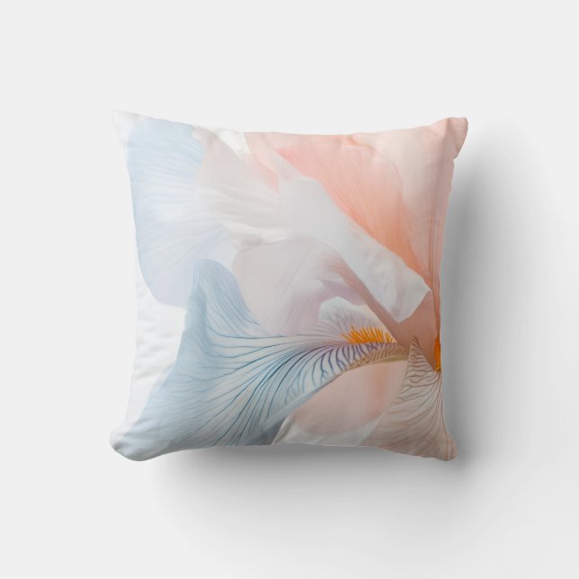 Abstrakt Pastell Blommig Vattenfärg Kastkudde  Kudde (Framsida)