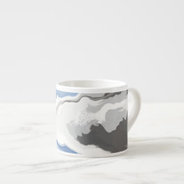 Abstrakt Pastell Färg Bergsutgåva Kaffemugg Espressomugg