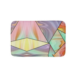 Abstrakt Pastell Färgad Flytande Marmor Geometrisk Badrumsmatta