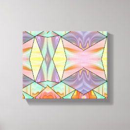 Abstrakt Pastell Färgad Flytande Marmor Geometrisk Canvastryck
