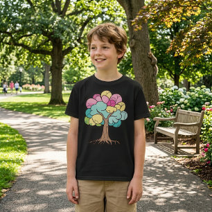 Abstrakt Pastell Hjärna Träd Konsttryck T Shirt