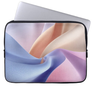 Abstrakt Pastell Tygflöde med Sköna Kurvor Laptop Fodral