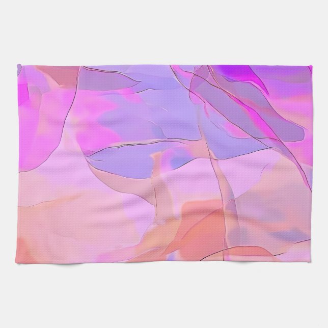 Abstrakt Pastellager Kökshandduk (Horisontell)