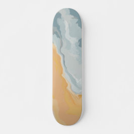 Abstrakt Pastellfärg Sommarupplaga Mini Skateboard Bräda 18,5 Cm