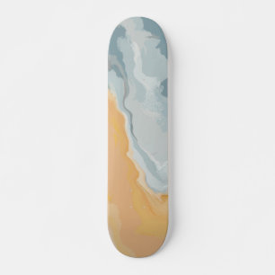 Abstrakt Pastellfärg Sommarupplaga Mini Skateboard Bräda 18,5 Cm