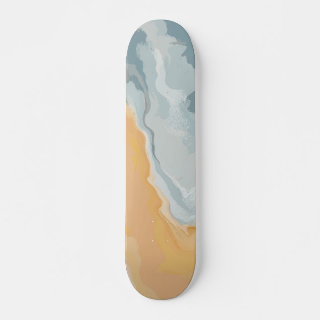 Abstrakt Pastellfärg Sommarupplaga Mini Skateboard Bräda 18,5 Cm (Framsida)