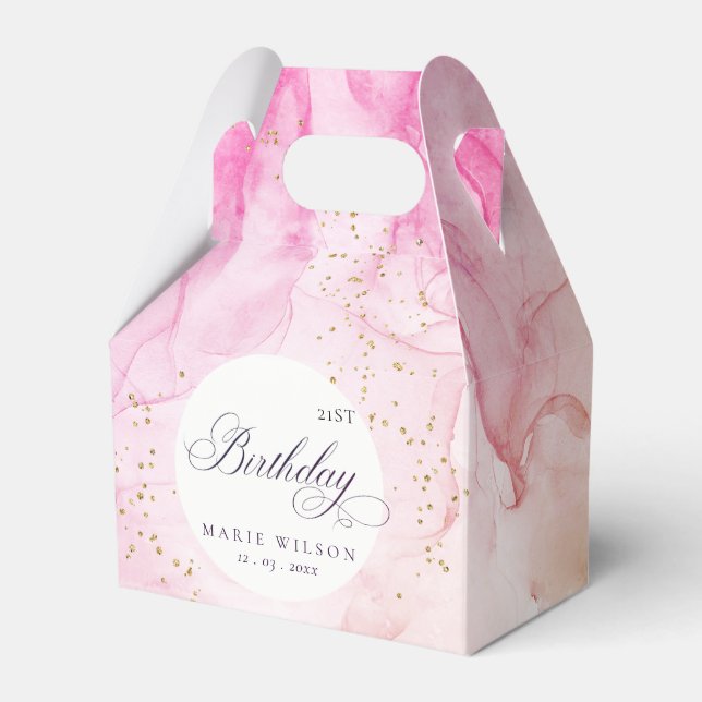 Abstrakt Pastellns Rosa Lila vid alla åldrar Presentaskar (Framsidan Sidan)