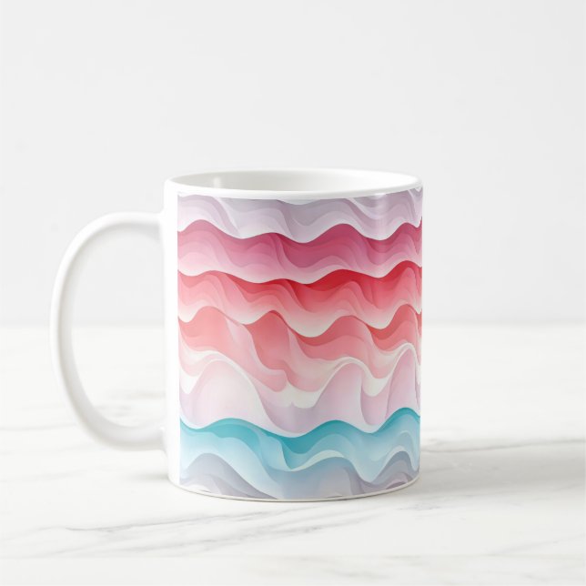 Abstrakt Pastellvåg Kaffemugg (Vänster)