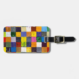 Abstrakt Patchwork Bagagebricka