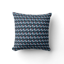 ABSTRAKT PATCHWORK BLUE RED FLOWER CIRCLE MÖNSTER