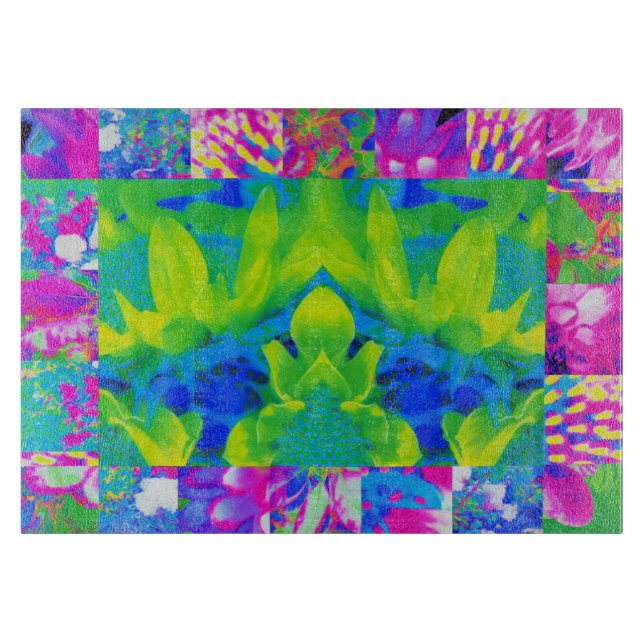 Abstrakt Patchwork Solros Garden Collage (Framsidan)