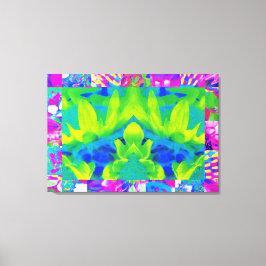 Abstrakt Patchwork Solros Garden Collage Canvastryck