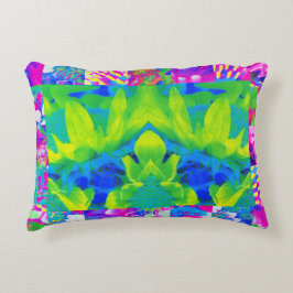 Abstrakt Patchwork Solros Garden Collage Prydnadskudde