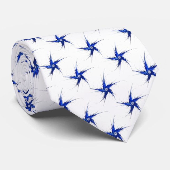 Abstrakt Patriotic Fractal Stars Necktie Slips (Rullad)
