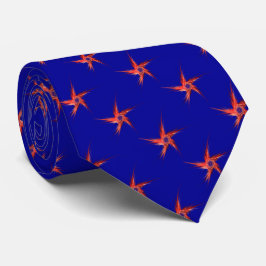 Abstrakt Patriotic Fractal Stars Necktie Slips
