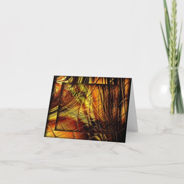 Abstrakt Peace of Glass Note Card Helgkort (Framsida)