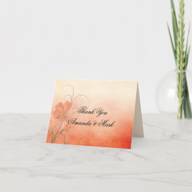 Abstrakt Peach Flowers Peach Background Tack (Framsida)