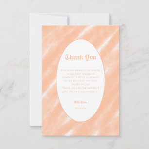 Abstrakt Peach Fuzz Watercolor Modern Minimalist Tack Kort