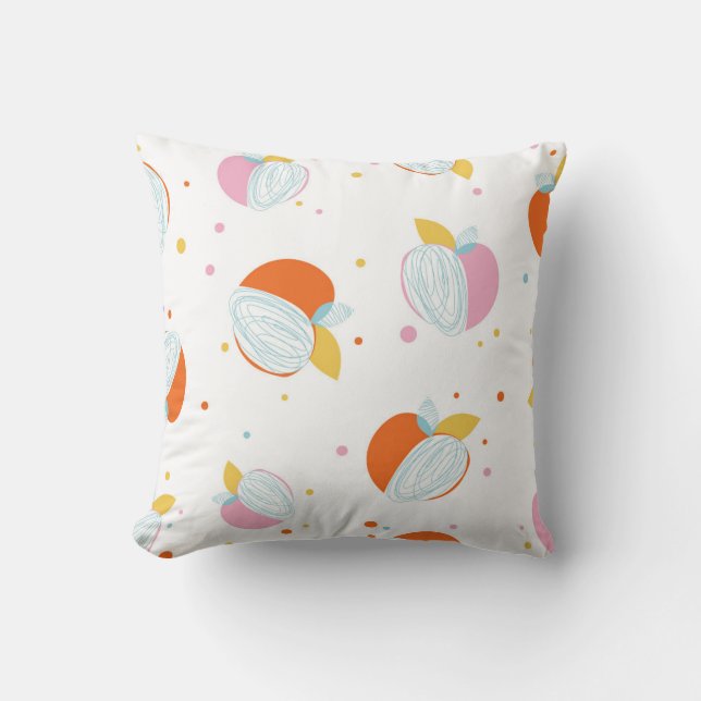 Abstrakt Peach Harmony Kudde (Framsida)