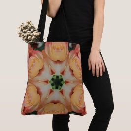 Abstrakt Peach Ro Large Tote Tygkasse