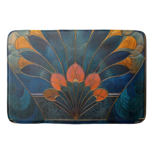 Abstrakt Peacock Art Deco Badrumsmatta