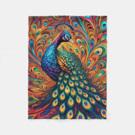 ABSTRAKT PEACOCK BLANKET FLEECEFILT