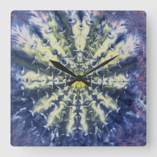 Abstrakt Peacock Feather Clock Fyrkantig Klocka