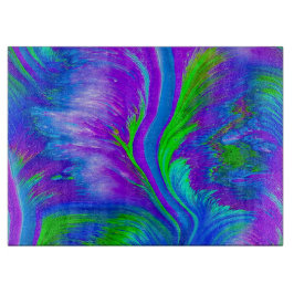 Abstrakt Peacock Feather Glass Caking Board