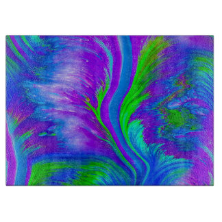 Abstrakt Peacock Feather Glass Caking Board