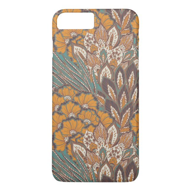 Abstrakt Peacock Feather Mönster Case-Mate iPhone Skal (Baksida)