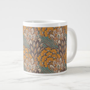 Abstrakt Peacock Feather Mönster Jumbo Mugg