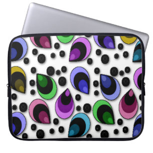 Abstrakt Peacock Feathers Mönster Laptop sleeve