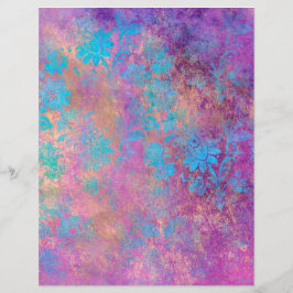 Abstrakt Peacock Grunge Scrapbook Pappra Lakan