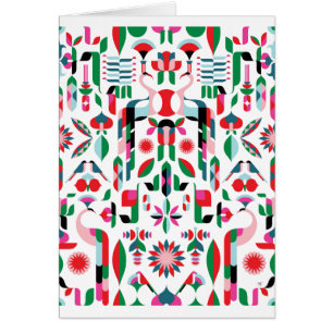 Abstrakt Peacock Hälsningskort