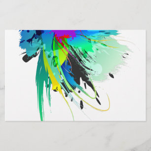 Abstrakt Peacock Paint Splatters