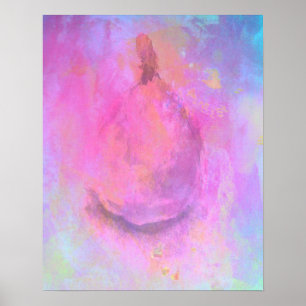 Abstrakt Pear Fruktlivet i Rosan Poster